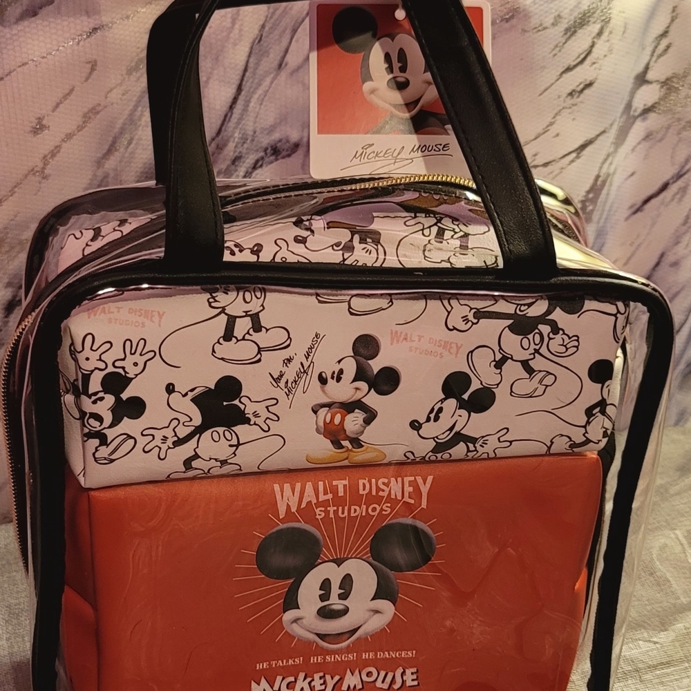 Disney Primark MICKEY Mouse 3- Piece Cosmetic And Toiletry Bag Set! New With Tag - Picture 4 of 4